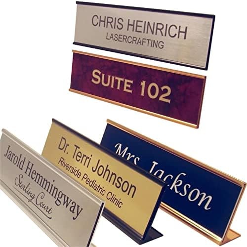 Lasercrafting Custom Engraved Name Plates for Desk, Office Door & Wall