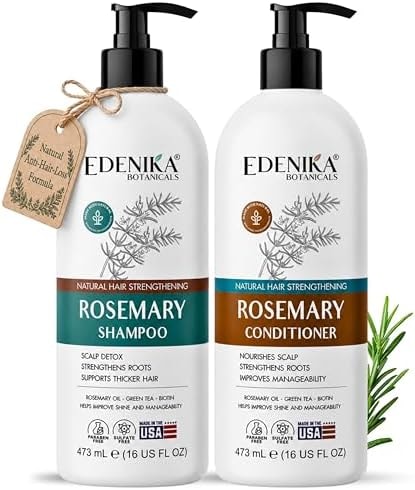 Rosemary Biotin Shampoo and Conditioner Set for Hair Strengthening