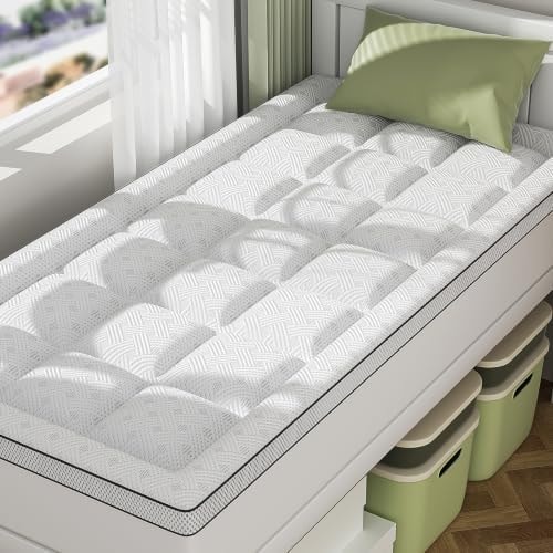 Qocismile College Dorm Room Essentials Twin XL Mattress Topper Pillow Top