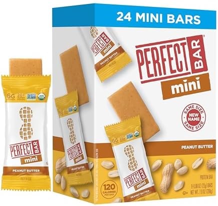 Perfect Bar Protein Bars, Mini Peanut Butter, Gluten-Free, 6g, 24 x .88 oz