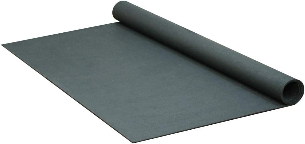 Rubber-Cal ReUz Rubber Flooring Rolls - 3mm x 48" x 1ft - Black