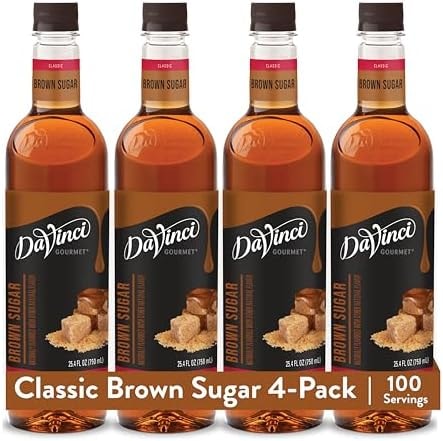 DaVinci Gourmet Brown Sugar Syrup, 25.4 Fluid Ounces (Pack of 4)