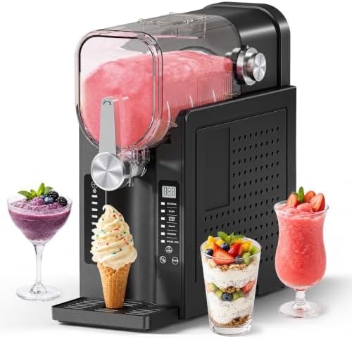 NEOISM Slushie Machine for Home, No Ice Needed Ice Cream Maker, Black