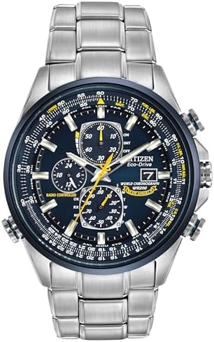 CITIZEN Men's Blue Angels Eco-Drive 43mm Stainless Steel AT8020-54L