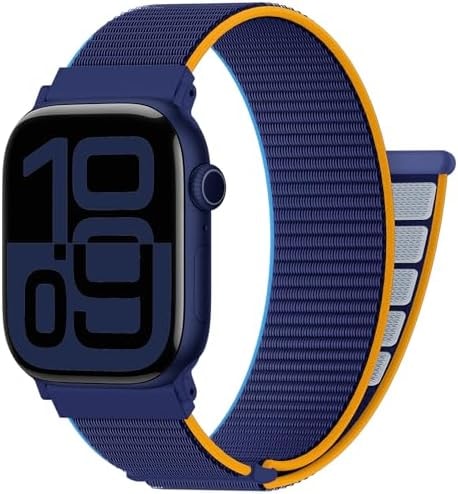 Nylon Loop Sport Band Compatible with Apple Watch Bands 38mm 40mm 41mm 42mm for Women Men, Replacement Wrist Straps for iWatch Se, Series 11 10 9 8 7, Breathable, Soft Band Ideal for Outdoor