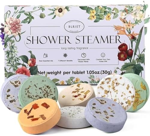Blriet Shower Steamers Aromatherapy Relief Gifts for Women Teen Girls 8 ct