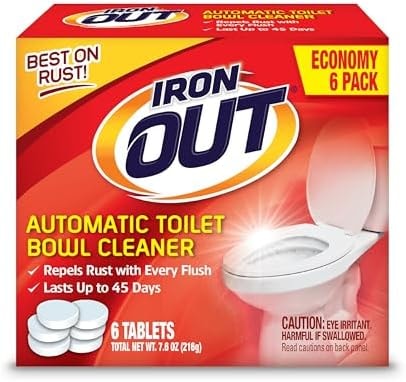 Iron OUT Rust Stain Remover Automatic Toilet Bowl Cleaner, 6 Tablets