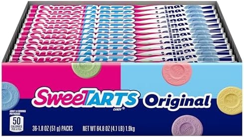 SweeTARTS Original Candy Roll, Sweet & Tart, 1.8 oz, 36 Ct