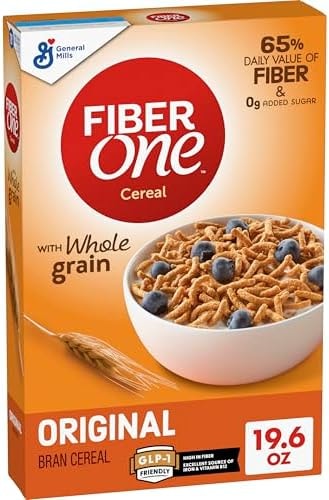 Fiber One Original Bran Cereal, High Fiber, Whole Grain, 19.6 oz