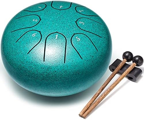 Steel Tongue Drum 6 Inch 8 Notes Musical Instrument, Rain Drum Style Gift