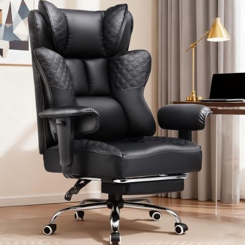 COMHOMA Big and Tall Gaming Chair with Footrest Ergonomic Office Chair