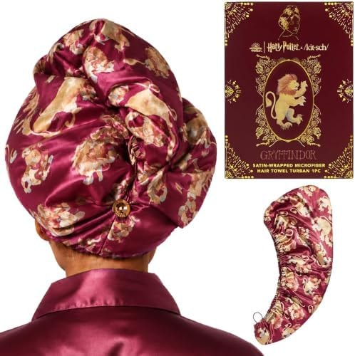 Kitsch x Harry Potter Microfiber Hair Towel Wrap for Women - Gryffindor