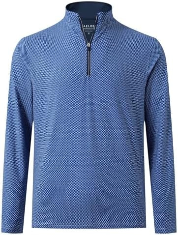 M MAELREG Mens Pullover Quarter Zip Golf Sport Casual Long Sleeve Fishing Half Zip Pullover Sweatshirts for Men