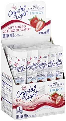 Crystal Light Energy Strawberry On-The-Go Powdered Drink Mix 30 Count