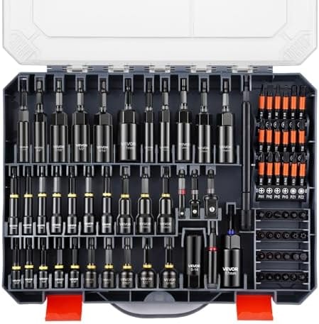 VEVOR 80-Piece Premium Magnetic Impact Nut Driver Set, Metric & SAE Sizes
