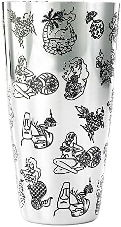 Barfly Cocktail Tin, Large 28 oz (828 ml), Stainless Steel, Tiki