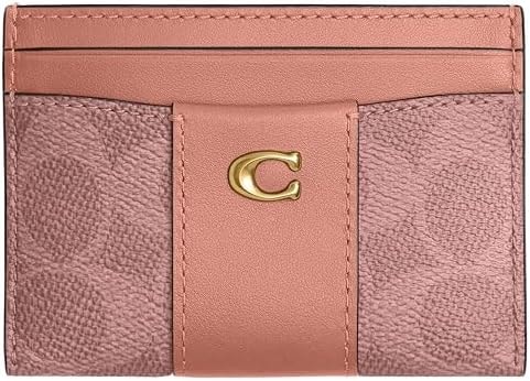 COACH Women's Essential Card Case, Melon Pink, One Size