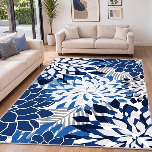 ZonLi 5x8 Area Rug for Living Room, Washable Rugs for Bedroom