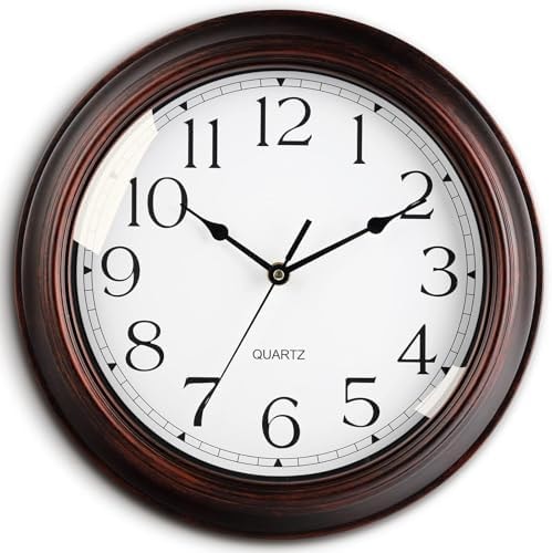 KECYET Wall Clocks Battery Operated Silent Small Vintage for Kitchen
