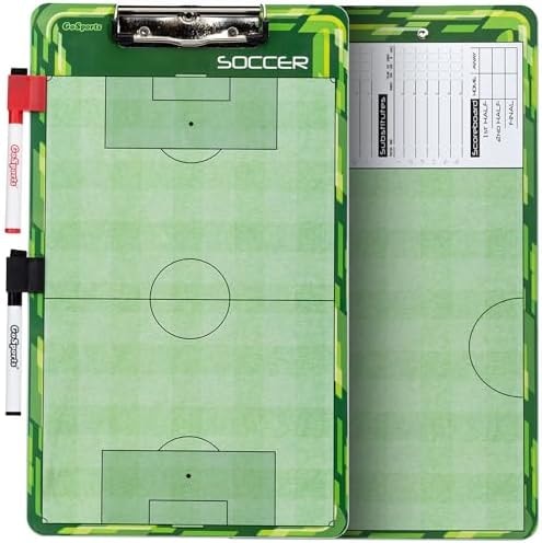 GoSports Soccer Dry Erase Coaches Board with 2 Dry Erase Pens