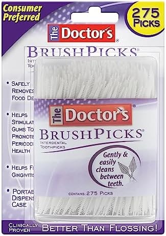 The Doctor's BrushPicks, Interdental Brushes & Dental Picks, 275 Ct, 12 Pk