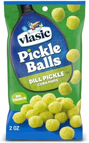 Vlasic Pickle Balls, Dill Pickle Corn Puffs, Pickleball Gifts, 2 oz.