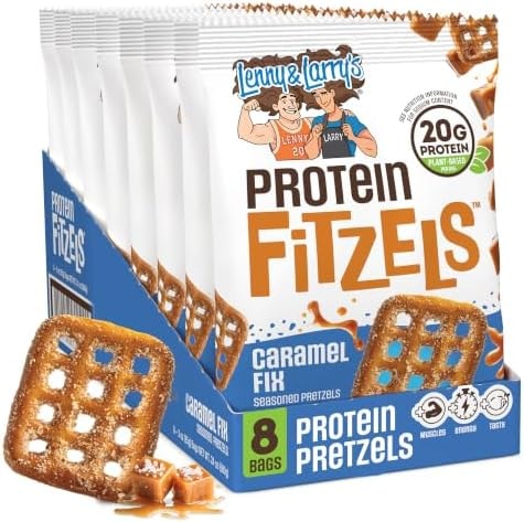 Lenny & Larry's FITZELS Protein Pretzels Caramel Fix, 20g Protein