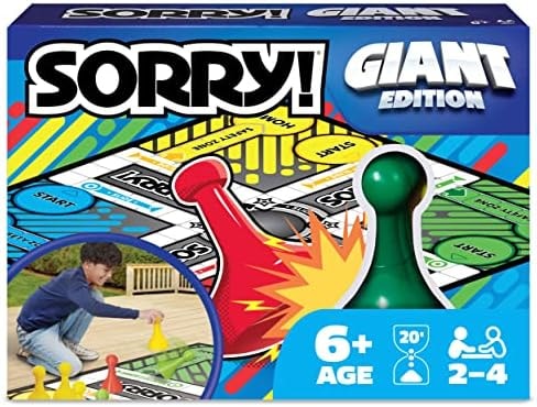Spin Master Games Sorry! Giant Edition Classic Board Game for Kids