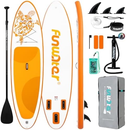 FunWater Inflatable Stand Up Paddle Board with Beginners SUP Accessories|