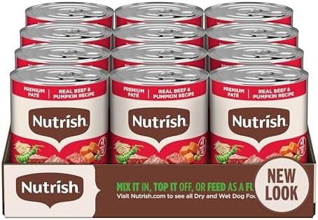 Nutrish Beef Paté Wet Dog Food, 13 oz. Can, (Pack of 12) (Rachael Ray)