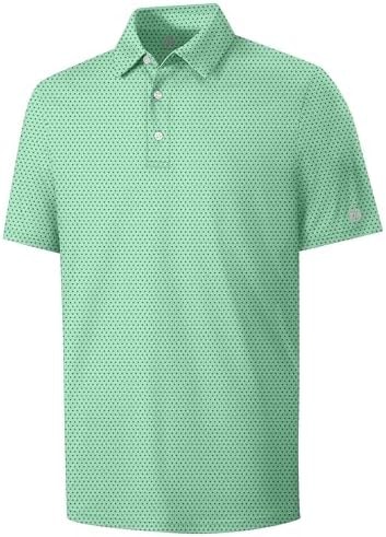 ZITY Select Mens Golf Shirts Short Sleeve UPF 50+ Print Performance Polo Moisture Wicking Casual Collared Golf Shirts for Men