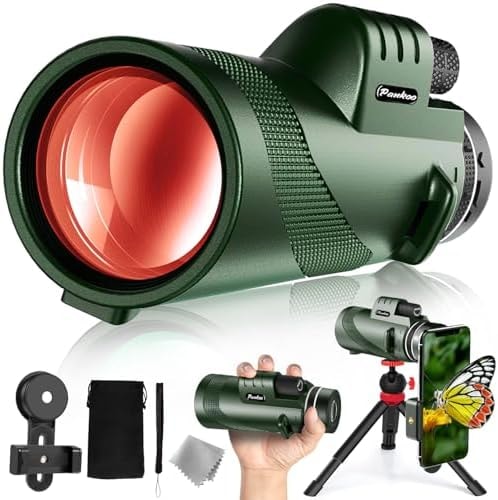40X60 Monocular Telescope, High Power Monocular for Adults with Phone Adapter & Tripod & Hand Strap, Equipped with BAK4 Prism for Bird Watching