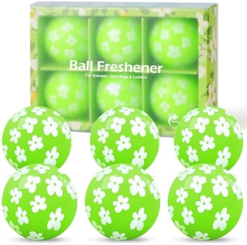 SCENTORINI Shoe Deodorizer Balls, Fresh Jasmine Scent * 6, Sneaker Deodorizer Balls Odor Eliminator, Long Lasting Shoe Fresheners for Smell Boots, Locker Gym Bag, Drawers, Small Spaces