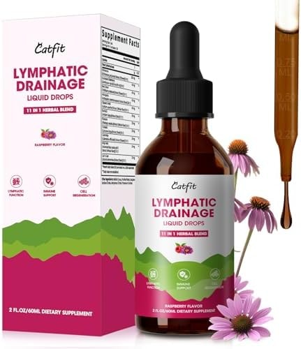Lymphatic Drainage Drops Supplements,Lymph Support, Fluid Retention 2 Fl Oz