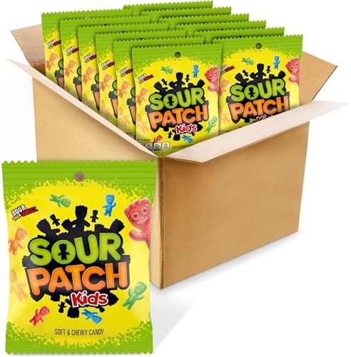 Sour Patch Kids Original Soft & Chewy Candy, 3.6oz (Pack of 12)