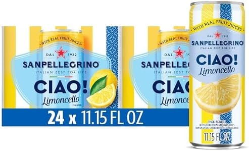 Sanpellegrino Ciao Limoncello Flavored Sparkling Water, Italian Sparkling Water, 24Pk