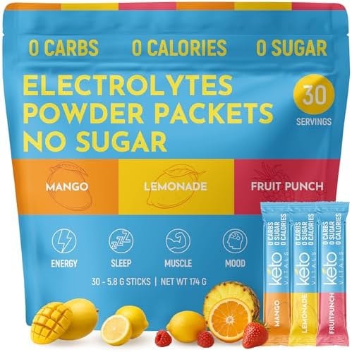 Original Electrolytes Powder Packets - Sugar Free Electrolytes - 30 Sticks