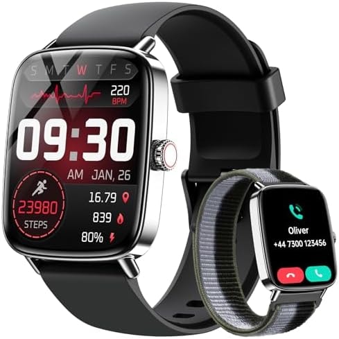 Gydom Smart Watch for Men, 1.85" HD Fitness Tracker with Bluetooth Calls