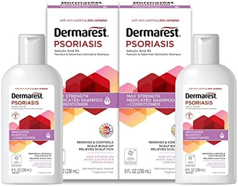 Dermarest Medicated Psoriasis Shampoo & Conditioner, 8 Fl Oz, Pack of 2