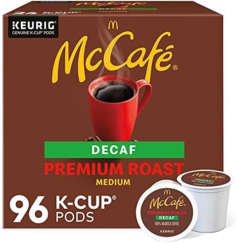 McCafe Premium Roast Decaf Coffee, K-Cup Pods, 96 Count
