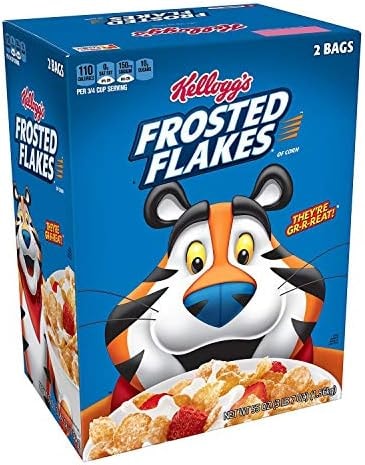 Frosted Flakes Breakfast Cereal, Fat Free, Giant Size, 55 oz