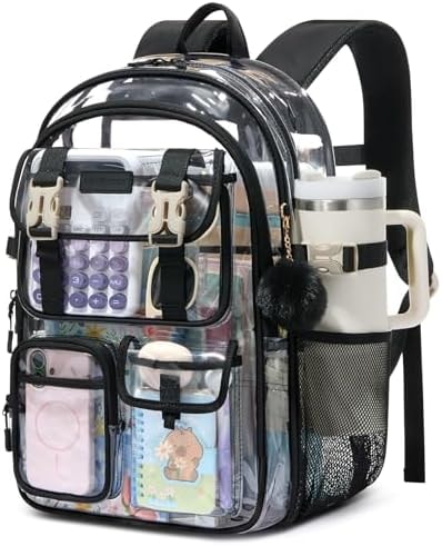 LOVEVOOK School Backpack for Teen Girls,Student Backpack Purse for 8-16 Teenage,Cute Kid Bookbag with Large Cup Holder