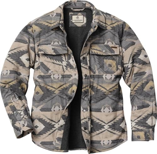 Legendary Whitetails Mens Thermal Lined Shirt Jacket Insulated Shacket