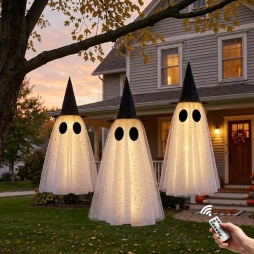 Halloween Ghost Decorations Outdoor, Halloween Hanging Ghosts Decorations