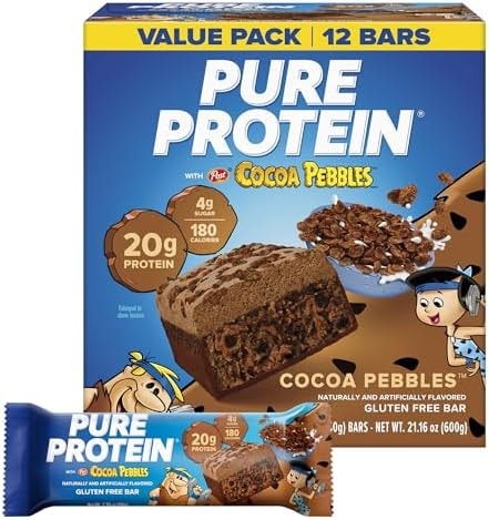 Pure Protein Cocoa PEBBLES™ Protein Bars, 20g Protein, Gluten Free, 12 Ct