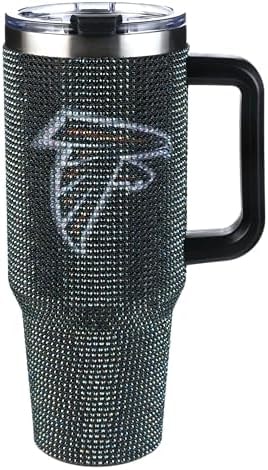 The Memory Company Officially Licensed 40oz TC Bling Game Day Tumbler with Vintage Logo, Atlanta Falcons