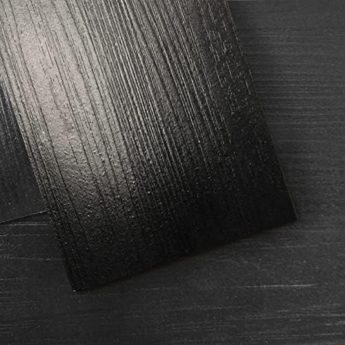 Art3d Wood Texture Peel and Stick Vinyl Floor Tiles, 36-Pack, Black