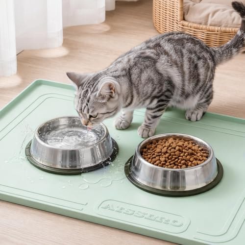 22x19 Pet Feeding Mat Waterproof Nonslip Cats and Dogs Water Bowl Mat
