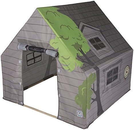 Pacific Play Tents 69790 Kids Tree House Hide-Away Wood Pole Frame Playhouse, 43" x 43" x 45", Green