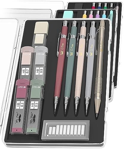 Mr. Pen- Art Mechanical Pencil Set, 5 Sizes (0.3, 0.5, 0.7, 0.9, 2.0mm)